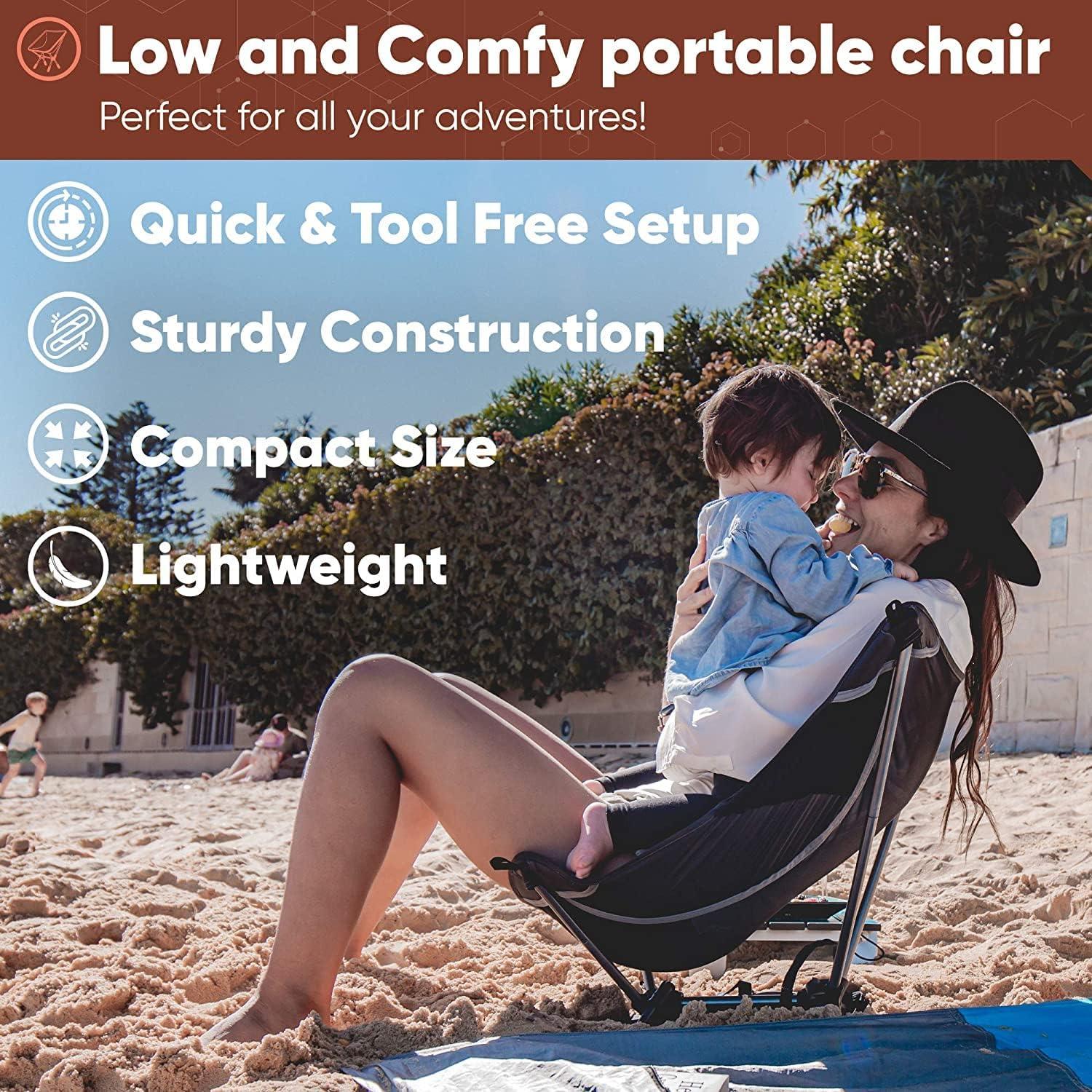 imageTREKOLOGY Ultralight Beach Chair Lightweight Camping Chair for Backpacking Hiking and Travel  YIZI LITEGrey