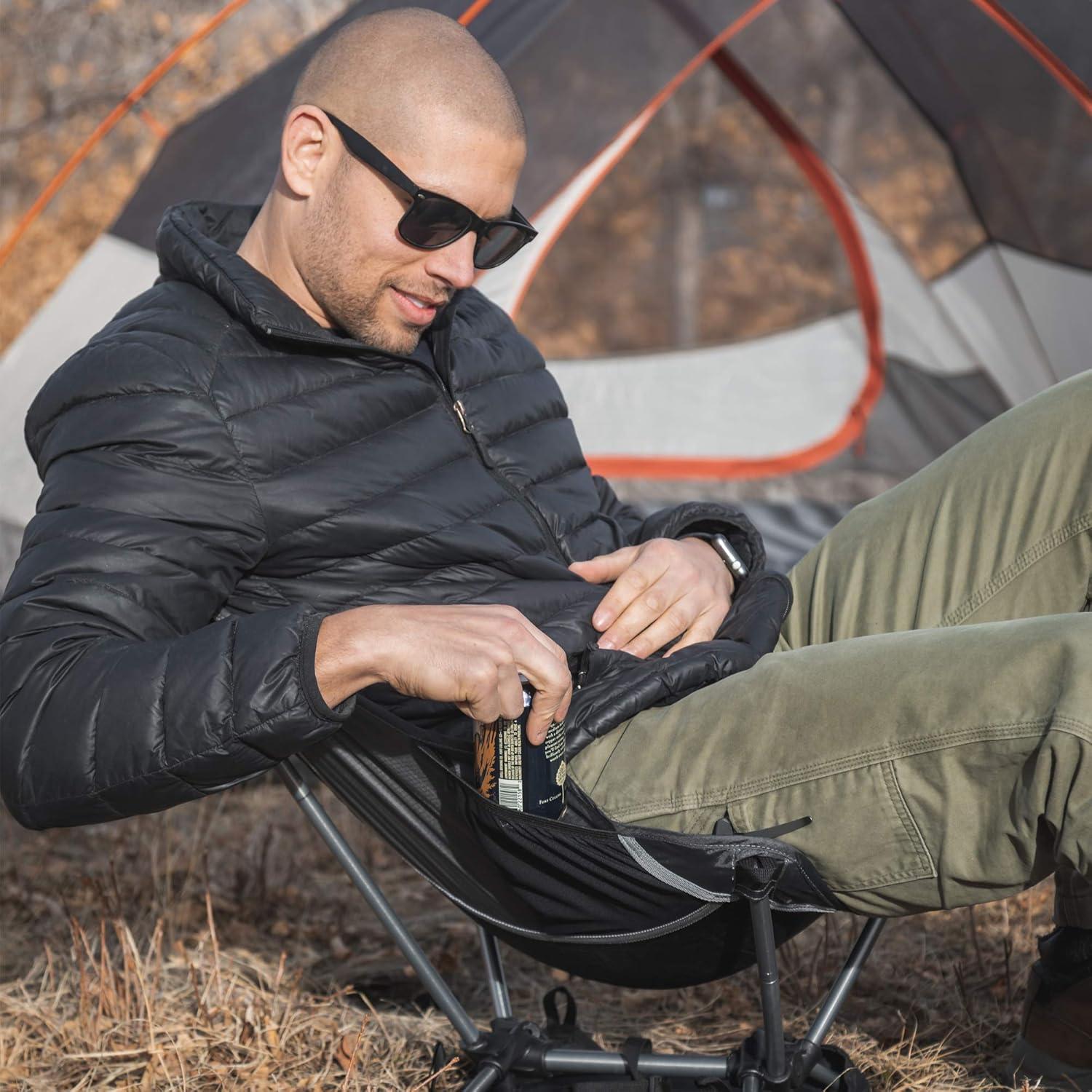imageTREKOLOGY YIZI LITE Ultralight Camping Chair for Adults Kids Low Hiking Backpacking Chairs Lightweight Camp Chair Backpack Portable Beach Chair