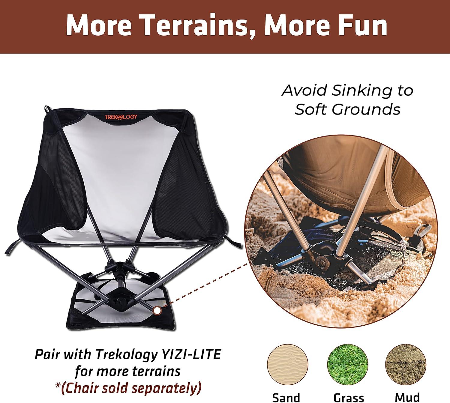 imageTREKOLOGY YIZILITE AntiSinking Sand Cover ampamp Ground Sheet for Camping Chairs Fit YIZILITE Camping Backpacking Chairs
