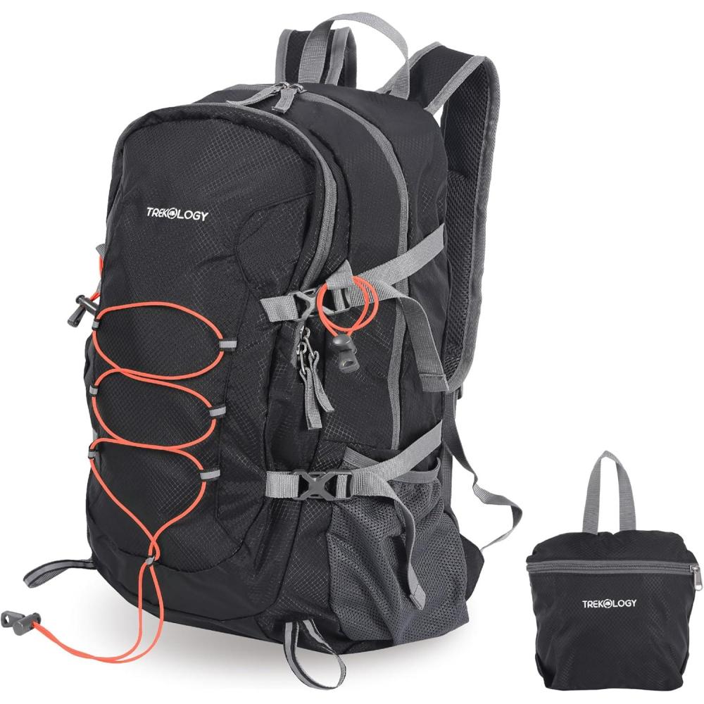 imageTREKOLOGY 30L Waterproof Lightweight Backpack  Foldable Durable Daypack for Men ampamp Women with Chest Strap ampamp Multiple Compartments  Compact Comfortable Ideal for Hiking Camping Travel ampamp Outdoors