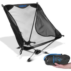 TREKOLOGY Ultralight Beach Chair, Lightweight Camping Chair for Backpacking, Hiking, and Travel – YIZI LITE(Grey)