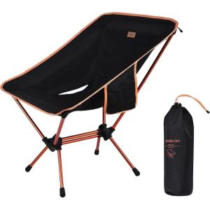 TREKOLOGY YIZI 2.0 Portable Camping Chair – Lightweight Folding Chair for Adults, Compact Travel & Backpacking Chair for Hiking, Camp, Beach, and Outdoor Use(Black)