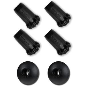 Trekology Trekking Pole Accessory Set – Bundle Tips for Concrete & Flat Roads – Durable Replacement Tips for Hiking Poles, Walking Sticks & Trekking Poles(4Tips & 2Mud Baskets)