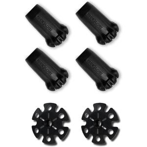 Trekology Trekking Pole Accessory Set – Bundle Tips for Concrete & Flat Roads – Durable Replacement Tips for Hiking Poles, Walking Sticks & Trekking Poles(4Tips & 2Snow Baskets)