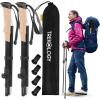 imageTREKOLOGY Trekking Poles  Lightweight Adjustable Hiking Sticks for Men ampamp Women  Durable Aluminum Compact ampamp Foldable with Comfortable Grip  Perfect for Hiking Walking ampamp Seniors TREKZ XEBlack