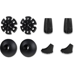 TREKOLOGY Trekking Pole Tips – 8pc/Set Walking Stick Tips Hiking Pole Tips Rubber Tips Protector Snow and Mud Baskets- Walking Sticks Replacement Tip Protectors – Fit Most Standard Hiking Poles Black