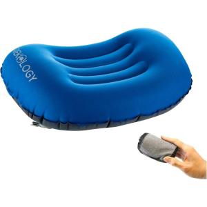 Hammock Comfy Inflatable Camping Pillow – Ultralight Portable Headrest for Backpacking, Hiking, Travel, and Hammock Use – Compact Outdoor Cushion for Comfortable Sleep Anywhere(Blue)
