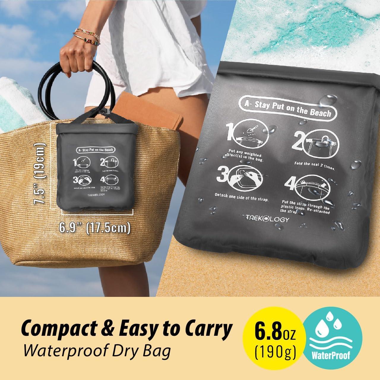 imageTREKOLOGY Portable Beach Table ampamp Inflatable Pillow Set  Ultralight Folding Table with Carry Bag ampamp Adjustable Beach Chair Pillow  Ideal for Beach Camping ampamp Travel