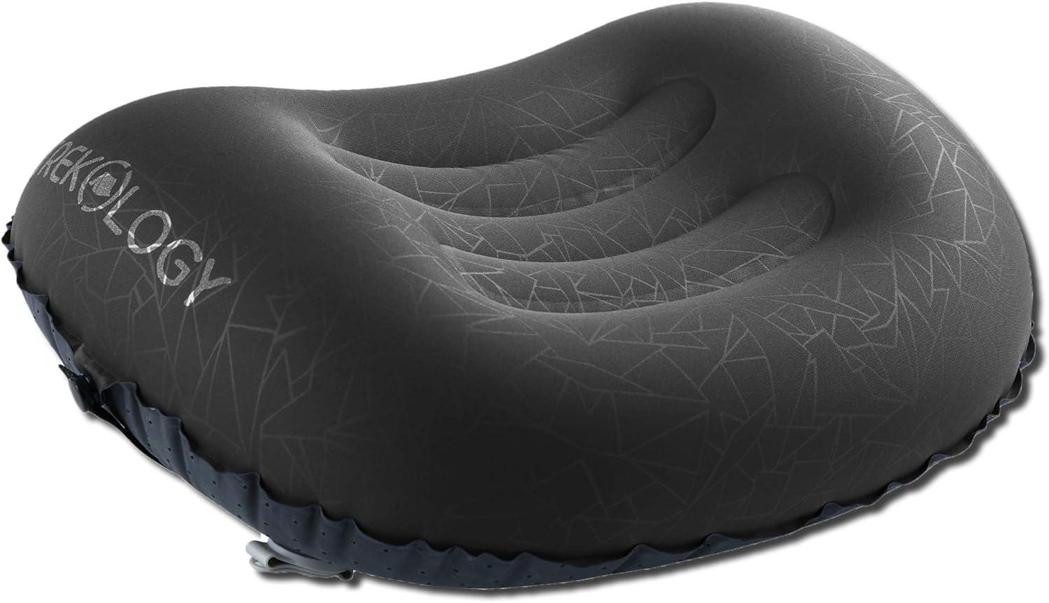 imageTREKOLOGY Ultralight Inflatable Camping Pillow Set  ALUFT 20 Black ampamp ALUFT Plus Series  Perfect for Camping Hike Backpack Tirp  Includes 2 Travel Pillows Strap and Carry Bag
