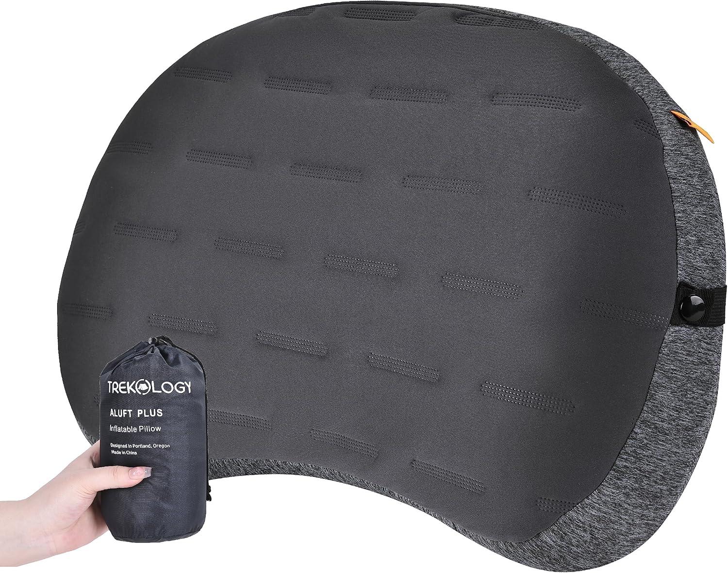 imageTREKOLOGY Ultralight Inflatable Camping Pillow Set  ALUFT 20 Orange ampamp ALUFT Plus Series  Perfect for Camping Hike Backpack Tirp  Includes 2 Travel Pillows Strap and Carry Bag