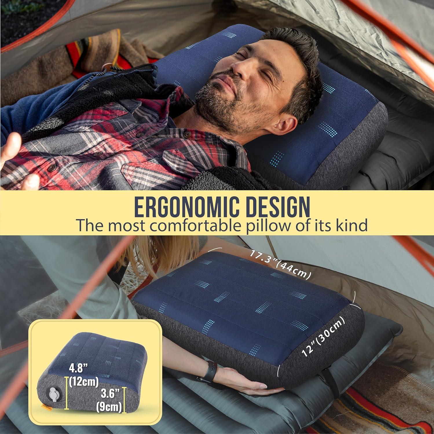 imageTREKOLOGY Ultralight UL80 Inflatable Sleeping Pad ampamp Ergonomic ALUFT Pro SE Pillow for Ultimate Comfort  Lightweight Compact ampamp Durable for Backpacking Hiking and Travel