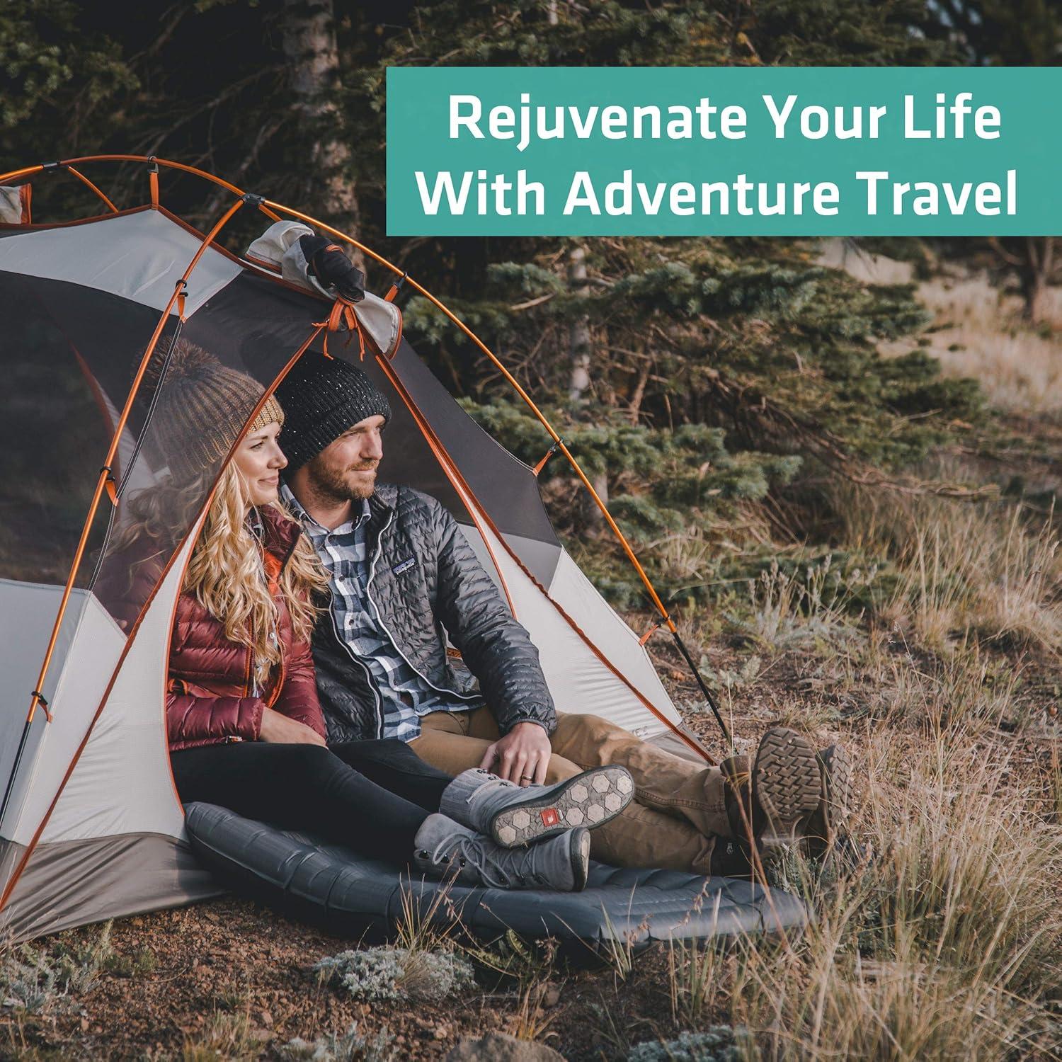 imageTREKOLOGY Ultralight UL80 Inflatable Sleeping Pad ampamp Ergonomic ALUFT Pro SE Pillow for Ultimate Comfort  Lightweight Compact ampamp Durable for Backpacking Hiking and Travel