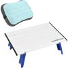 imageTREKOLOGY Portable Beach Table ampamp Inflatable Pillow Set  Ultralight Folding Table with Carry Bag ampamp Adjustable Beach Chair Pillow  Ideal for Beach Camping ampamp Travel