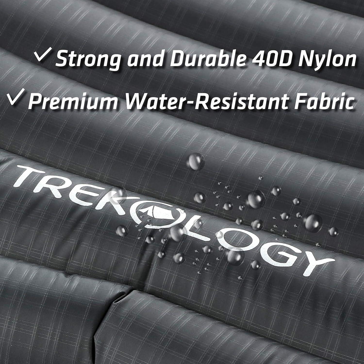 imageTREKOLOGY UL80 Ultralight Sleeping Pad  Inflatable Camping Sleeping Pad  40D Nylon Compact Hiking Mat  Lightweight Air Mattress for Backpacking ampamp Tent Camping