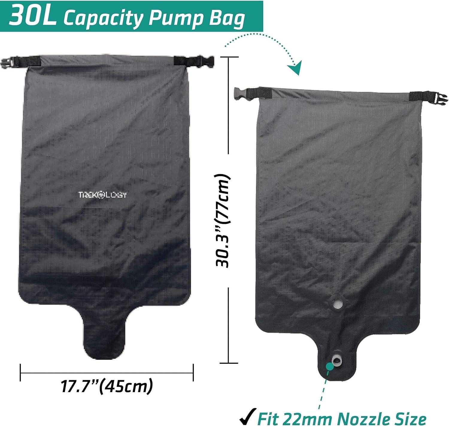 imageTREKOLOGY Bundle ALUFT20Black ampamp UL Sleeping Pad with Pump SackCompressible Compact Comfortable Ergonomic Inflating Pillow Inflatable Camping Mat for Travel Camping Hiking