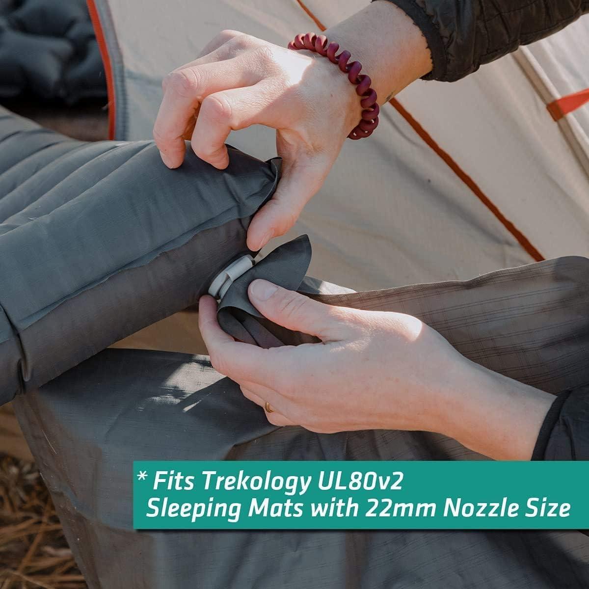 imageTREKOLOGY Bundle ALUFT20Black ampamp UL Sleeping Pad with Pump SackCompressible Compact Comfortable Ergonomic Inflating Pillow Inflatable Camping Mat for Travel Camping Hiking