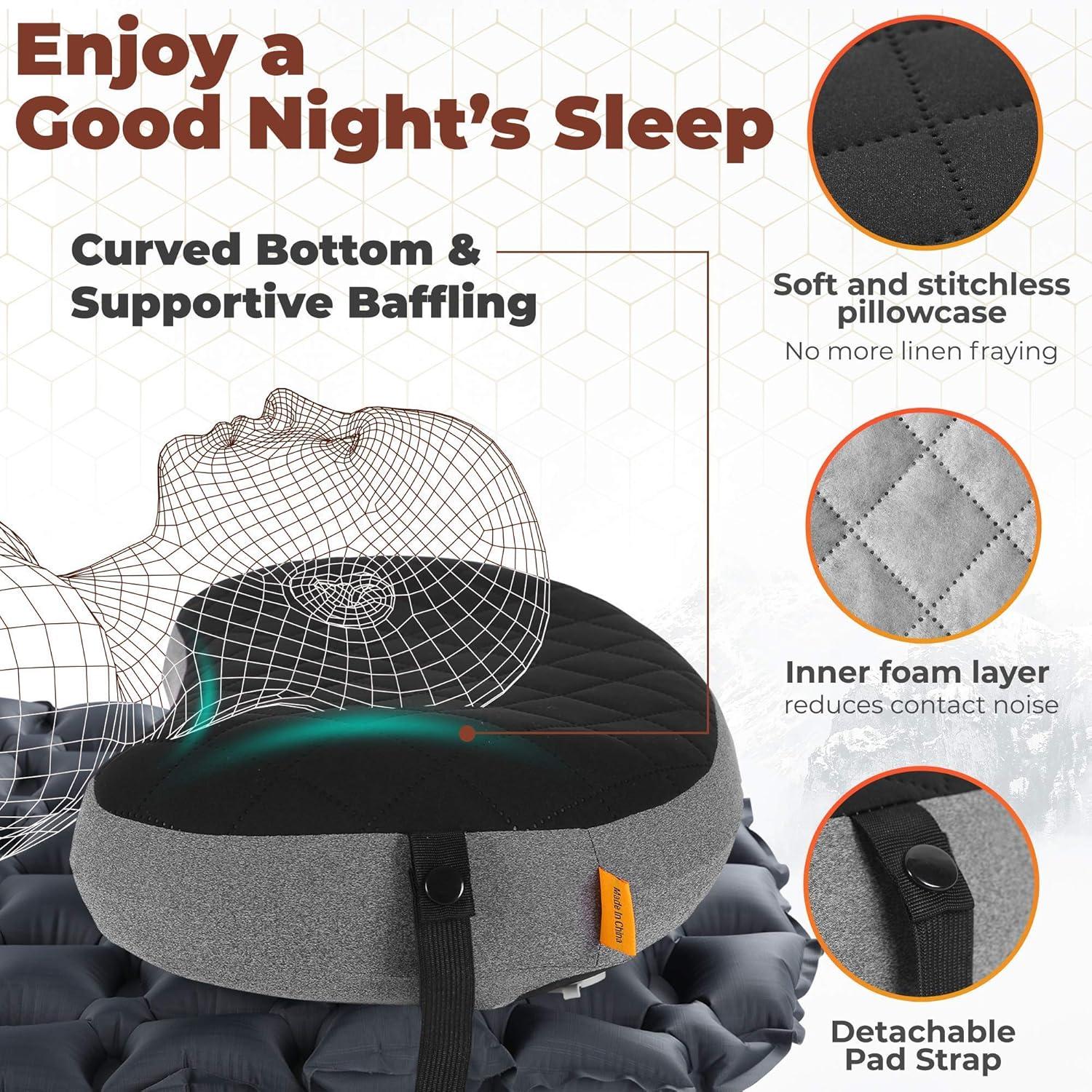 imageTREKOLOGY UL80 Sleeping pad ampamp Aluft Deluxe Pillow Inflatable Camping Sleeping Mat Ultralight Backpacking Pillow for Camping Hiking Travel Compact Lightweight Inflating Sleeping System