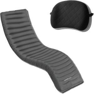 TREKOLOGY UL80 Sleeping pad & Aluft Deluxe Pillow -Inflatable Camping Sleeping Mat, Ultralight Backpacking Pillow for Camping Hiking Travel. Compact Lightweight Inflating Sleeping System.