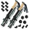 imageTrekology TrekZ Collapsible Hiking ampamp Trekking Poles 2PCS with 6 Rubber Tip Replacements  Lightweight Adjustable Walking Poles for Hiking Travel Seniors Men ampamp Women